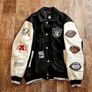 Oakland Raiders 3-Time Super Bowl Champions Jacket XL